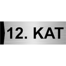 12.kat 5x20cm Gümüş Renk Metal Yönlendirme Levhası