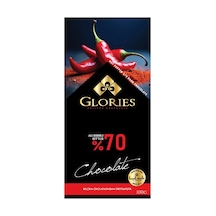 Glories % 70 Kakao Acı Biber Bitter Çikolata 100 G - 8 Adet Tarı