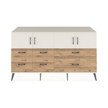 Kronos Konsol 4 Raflı 6 Çekmeceli 4 Kapaklı 176x59x99 Aytaşı-ayta Aytaşı-aytaşı/çam