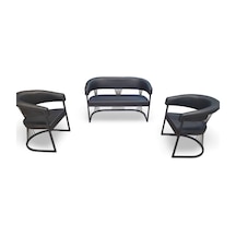 Rio Metal Gövdeli Siyah Deri Ofis Koltuğu Ve Kanepeleri Deri Ofis Koltuğu Büro Koltuk Takımı Çok Renkli