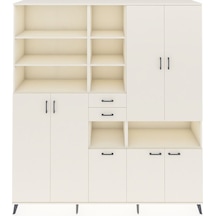 Hyperion Dolap 17 Raflı 2 Çekmeceli 7 Kapaklı 220x44x243 Aytaşı-aytaşı/aytaşı Aytası/aytası - Aytası