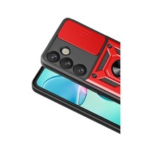 Newface Samsung Galaxy S26 Pars Lens Yüzüklü Silikon - Kırmızı