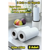 Technow 33 Yaprak Kopar Kullan Rulo Hassas Temizlik Bezi Mavi 25x30cm 2 Rulo Adet
