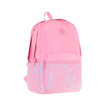 Kaukko Soft Floral Kız Çocuk Üç Bölmeli Pembe Çiçekli Okul Sırt Çantası - K1794 Pembe - Yeşil