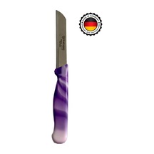 Meyve Bıçağı Doğrama Bıçağı Ve Düz Soyacak Ebruli Mor Bıçak 1 Adet Royaleks-slg10 Beyaz - Bordo