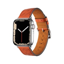 Butam Bilişim Watch 42mm Uyumlu Krd-76 Pu Deri Kordon Strap Kayış Clo- Turuncu