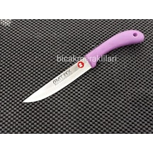 Damla Desenli Ekmek Bıçağı 24.5 CM 2 Numara Pembe
