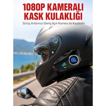 Mey İthalat Q28 Bluetooth Kask Kulaklık 1080p Kamera Su Geçirmez Motosiklet Interkom Yeni Nesil