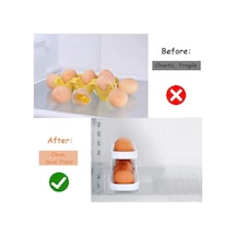 3b Trend Buzdolabı İçin 2 Katlı Yumurta Tutucu Yer Tasarruflu Pratik Yumurta Dispenseri