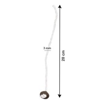 X-perk Kopçalı Kandil Fitili İp Kalınlığı 3 Mm 6 Adet Set 1 Metre Yedekli Fitil 50 x 22