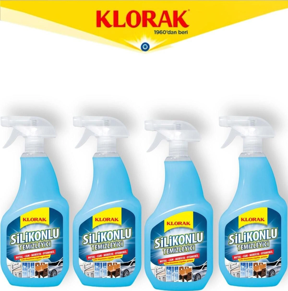Silikonlu Temizleyici 800 Ml 4 Adet 4'lü