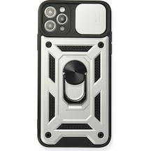 Newface - 30 - İphone 11 Pro Kılıf Pars Lens Yüzüklü Silikon - Matxzngz - - Gümüş