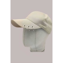 Tezzgelsin Unisex Arkadan Ayarlanabilir 3 Halka Piercing Şapka Beyzbol Kep Şapka Bej