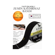 2,5 Cm X 15 Metre Yapışkanlı Zemin Kaydırmaz Bant - 60 Kum Siyah Zımpara Merdiven Havuz Rampa Güvenlik Bandı Su Geçirmez Kaygan Zemin Çözümü Kendinden Yapışkanlı Basamak Koruyucusu Kaydırmazlık Bandı
