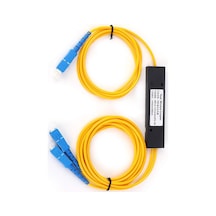 1x2 Plc Fiber Optik Splitter Sc/upc Coupler G652d Ftth Olt Onu Optik Kablo Bölücü Modül Mavi Ayırıcı