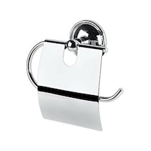Pazarshops Wc Geniş Kapaklı Metal Vidalı Banyo Tuvalet Kağıtlığı Askısı 16.5 x 12.2 x 11.2 CM