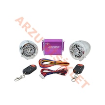 Motosiklet Alarm Seti [Bluetooth] [M - R] Siyah Hoparlör Lü
