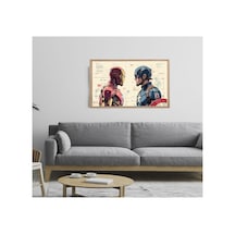 Poster Ahşap Çerçeveli Dekoratif Tablo Çok Renkli - 868787762 Çok Renkli