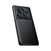 Honor Magic 7 Lite Kılıf Karbon Silikon Case Kapak Siyah