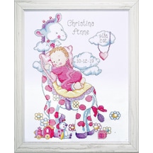Usa Ürün Zürafa Birth Kayıt Counted Cross Stitch Kit-11 X14 14 Count