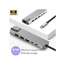 VİZY10 Dizüstü Bilgisayar Uyumlu 6 In 1 Type-C To  4K HDMI Tv Pro