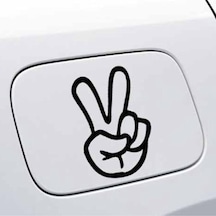 Basit Parmak Hareketi Tasarım Su Geçirmez Oto Sticker 10 15 Cm