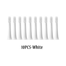 10 Adet Beyaz-xıaomı Mıjıa T100 Yedek Fırça Kafaları Sonic Elektrikli Diş Fırçası Vakum Dupont Yumuşak Kıl Uygun Nozull