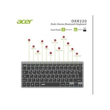 Acer Okr220 Multidevice Dual Mode 2.4ghz Bluetooth Klavye Siyah