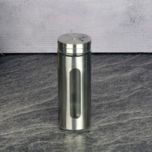 Konak Züccaciye Metal Kaplama Cam Baharatlık / Tuzluk 14cm