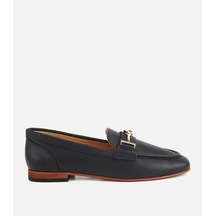 Hotiç Kadın Deri Siyah Yumuşak Dokulu Tokalı Klasik Loafer