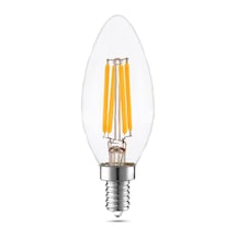 Şeffaf Cam C35 Rustik Led Filament Ampul 4w E14 Gün Işığı Vintage