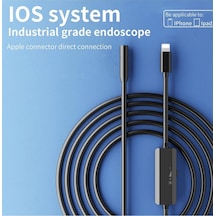 Endoskop Yılan Video Kamera İos Uyumlu Led Li 5 Metre 7 Mm Sert Kablo 2mp Full Hd