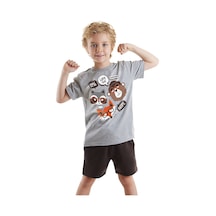 Denokids Arkadaşlar Erkek Çocuk T-shirt Şort Takım Çok Renkli