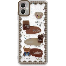 Newface Samsung Galaxy A05 Kılıf Sweet Desenli Silikon Kapak - Şeffaf