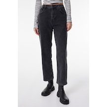 Lee Rider Slim Fit Dar Kesim Normal Bel Dar Paça Siyah Kadın Esnek Jean Denim Kot Pantolon L35FQBD59 Siyah