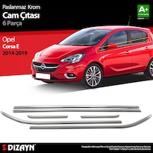 S-Dizayn Opel Corsa E Krom Cam Çıtası 6 Prç. 2015-2019