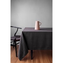 Kadife Dokulu Antrasit Masa Örtüsü Zengin Renk Seçenekli Antrasit