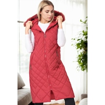 Z6718 Dewberry Bayan Yelek-bordo-1 Bordo-1