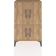 Arges Komodin 2 Raflı 4 Kapaklı 60x30x96 Çam-çam Çam