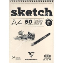 Clairefontaine Esquisse Ivory Sketch - A4 90gr 50 Yaprak Kısa Kenarı Spiralli