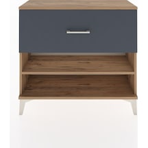 Arges Şifonyer Tek Raflı Tek Çekmeceli 88x30x80 Çam-antrasit Atlas Çam