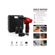 Rodex Rdx-3322 Matkap Çift Batarya 12v / 1.5a Lı-ıon 2 Kademe Hız 0-350 / 0-1350 Rpm Şarjlı Vitesli
