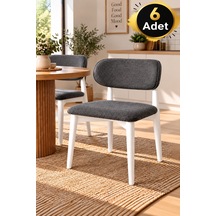 6 Adet Polo Nergis Ahşap Gürgen Sandalye Cafe,restaurant,mutfak,salon,yemek Odası Sandalyesi Beyaz