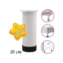 4 Adet Metal Ayarlanabilir 10 Cm Beyaz Destek Ayağı Mobilya Kanepe Baza Koltuk Dolap Sehpa Tv Ünitesi Ayağı