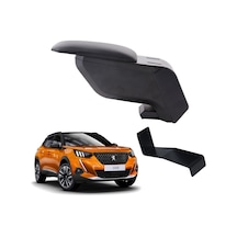 Peugeot 2008 2021 Delmesiz Çelik Ayaklı Siyah Kolçak Kol Dayama