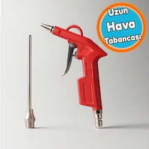 Tr Metal Uzun Ağızlı Uçlu 1/4 Kompresör Uyumlu Hava Üfleme Tabancası Temizlik Toz Giderme Tabancası Ucu