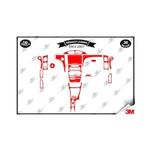 Renault Laguna 2002-2007 Torpido Konsol Trim Göğüs Maun Kaplama Set 30 Parça Kırmızı
