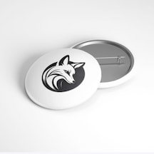 Zarif Tilki - 58mm Rozet Çok Renkli