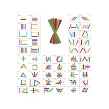 Renkli Çubuklar Etkinlik Seti- Montessori Etkinlik Okul Öncesi-anaokulu Etkinlik Seti