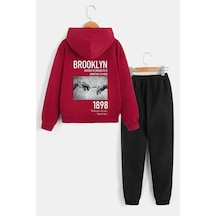 Uyguntarz Çocuk 1898 Brooklyn Baskılı Eşofman Takımı Kırmızı